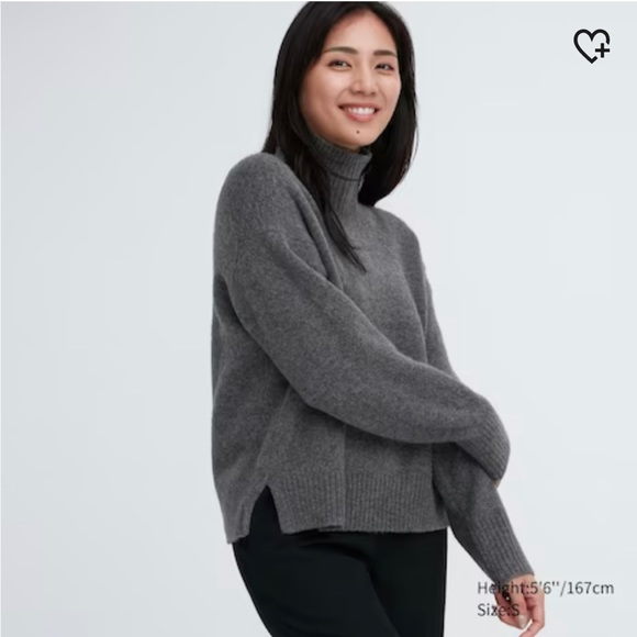 Uniqlo SOUFFLE YARN LONG SLEEVE HIGH NECK SWEATER - Picture 1 of 5